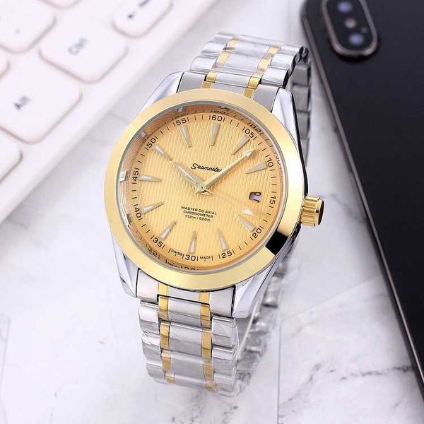 

watches luxury three stitches automatic mechanical watch designer wristwatches brand stell strap, Slivery;black