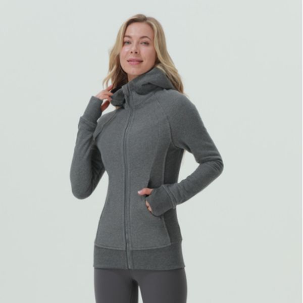 

women plus size tracksuits sport jacket zipper yoga coat quick dry cardigan hooded fitness running sportwear gym workout girl elastic joggi, Black