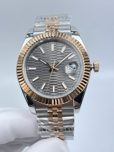 

40mm men's automatic mechanical watch full 904l stainless steel sapphire crystal life waterproof luxury business watches, Slivery;brown