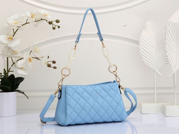 

women shoulder bag 22ss classic cross body fashion bags shopping satchels pearl shoulder strap pu leather luxury designer purses handbag wal