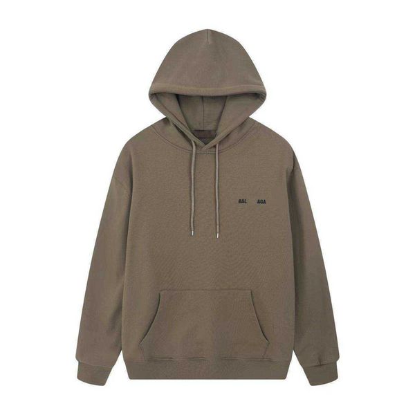 

fashion brand hoodies autumn winter embroidery letters loose men and women long sleeve pullover coffee, Black