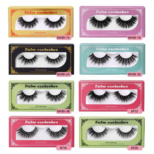 

thick natural mink false eyelashes soft & vivid curly crisscross reusable hand made multilayer 3d fake lashes eyelash extensions eyes makeup