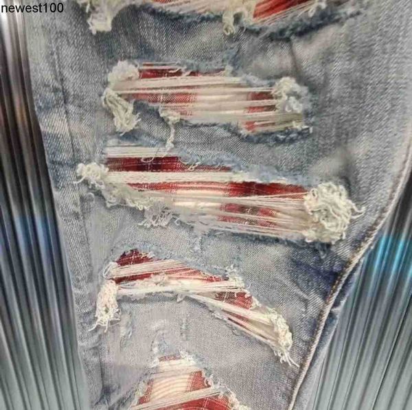 

men's jeans amirs designer men's jeans collage decal blue hole slim fit jeans men's women's