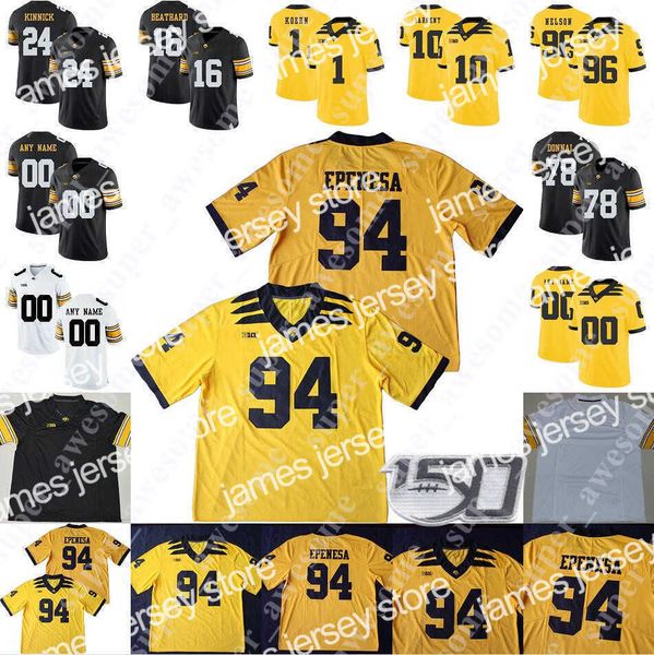 

iowa hawkeyes jersey adrian clayborn 79 bryan bulaga 44 clark 33 bob sande, Black