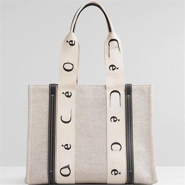 

shoulder bags letter print stripe evening bags large capacity tote canvas casual handbag shopping bag299l