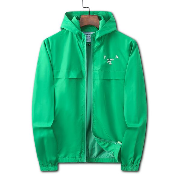 

designer men's jacket black and white red and green triangle letter windproof waterproof warm multi-wrinkle spring autumn windbreaker z, Black;brown