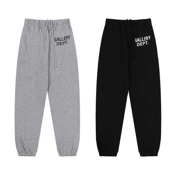 

trendy designer galleryes pants sports basic terry brand men women's, Black