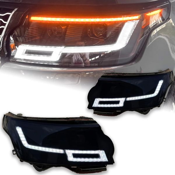 

car lights for range rover led headlight projector lens 20 14-20 17 land rover head lamp drl dynamic signal auto accessories