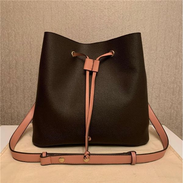 

2021 bags luxury designer bucket handbag flower wallets ladies hand holding brand letter leather wallet cosmetic bag2051, Brown;gray