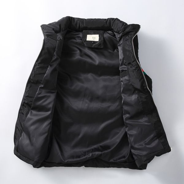 

men's down vest designer plus size outerwear & coats zipper open jacket lapel sleeveless winter warm women's overcoat nylon waterp, Black;brown