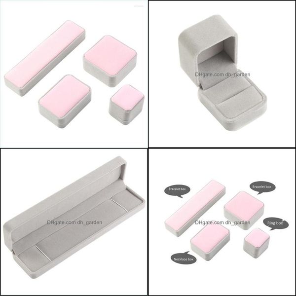 

jewelry pouches bags jewelry pouches bags 4 pcs romantic gift box veet engagement ring necklace earrings bracelet packaging storage dhtdx, Pink;blue