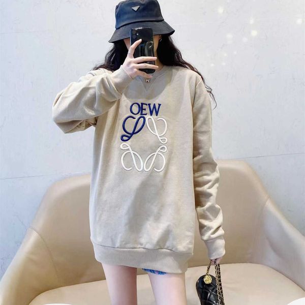 

men's hoodies sweatshirts designer hoody loewss luxury sense family s new autumn winter lovers classic color contrast embroidery round, Black