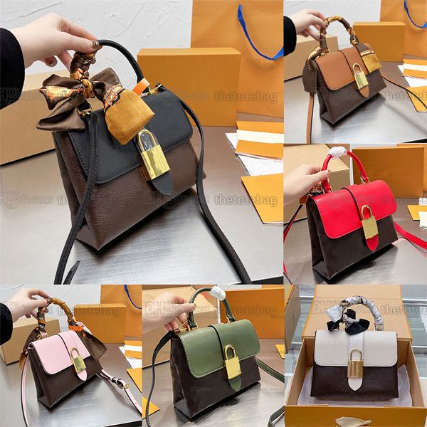 

locky bb bag smooth leather trim coated canvas shoulder bags gold-color hardware magnetic signature padlock classic presbyopia handbag luxur