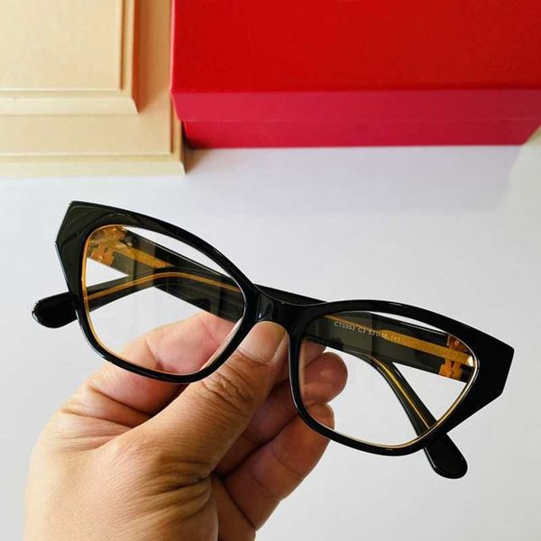 

fashion cateye womens sunglasses frames tea tortoiseshell acetate decorate eyewear reading computer eye protection lunette de soleil gifts, White;black