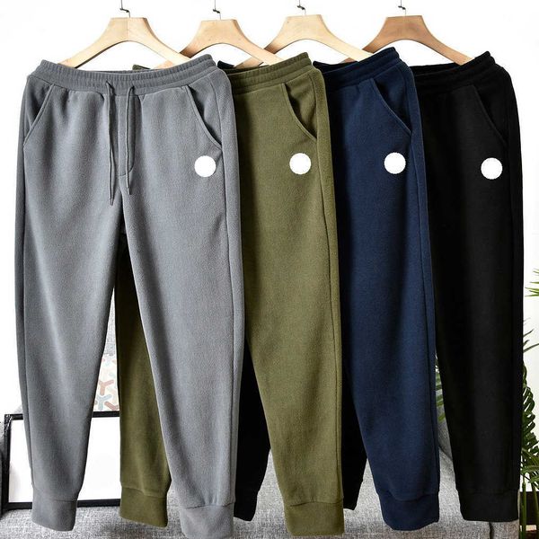 

maya designer men's pants embroidered badge winter warm cargo pans sports joggers sweatpants size m//xl/xxl, Black