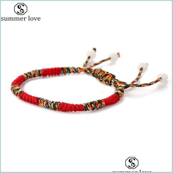 

chain handmade red rope bangle lucky bracelets for women cord string line charm bracelet couple lover valentines day gift jewelry-z d dh6pl, Black