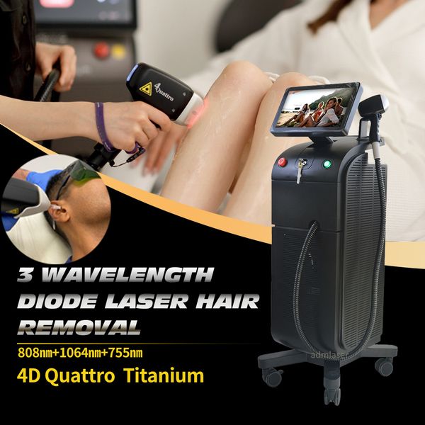 

germany imported laser stack powerful handles 808nm 755nm 1064nm diode laser permanent hair removal machine with strong tec cooling system, Black