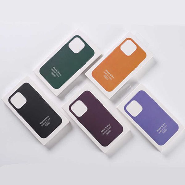 

cell phone cases magnetic macsafe leather case for magsafe iphone 13 pro max 12 13mini 12pro mac safe wireless charging animation cover w221
