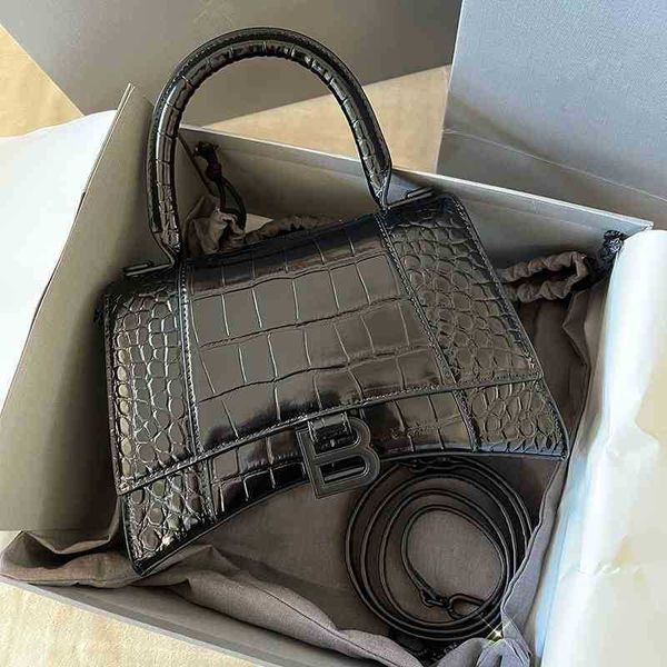

bag designer balencigas handbags hourglass minority design autumn and winter texture b high version leather messenger handbag