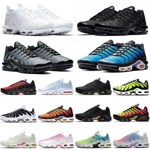 

running shoes breathable trainers sports sneakers triple black white hyper blue tn plus men women pastel oreo mens womens size 36-47