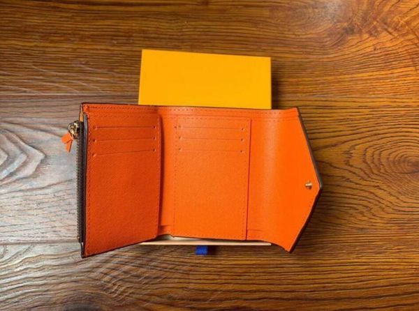 

fashion designer women short wallet woman purse discount original box card holder ladies handbag checked flower237a, Red;black