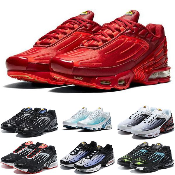 

plus 3 running shoes mens womens triple white black blue iridescent crater crimson red deep royal ghost green laser blue neon sports sneaker