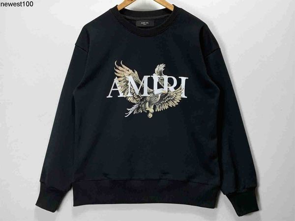 

men's hoodies sweatshirts amirs designer eagle letter printed terry sweater, Black