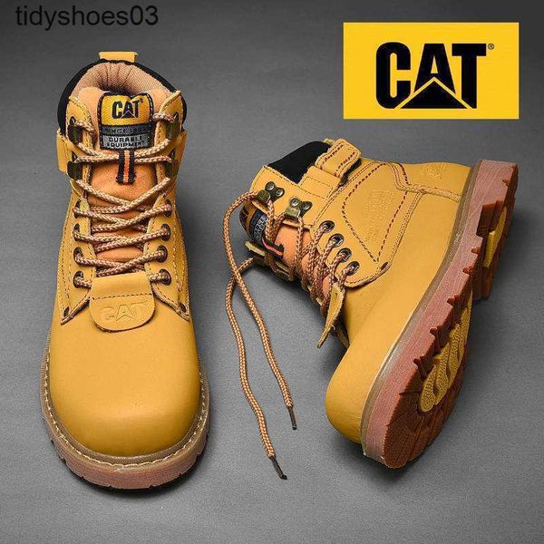 

cat new single shoes designer autumn high men's and women's shoes rubber soled rhubarb boots outdoor martin boots tooling short bo, Black