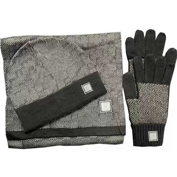 

outdoor high men women beanie hat scarfs warm hats scarves glovess sets scarf fashion accessories bb87, Blue;gray
