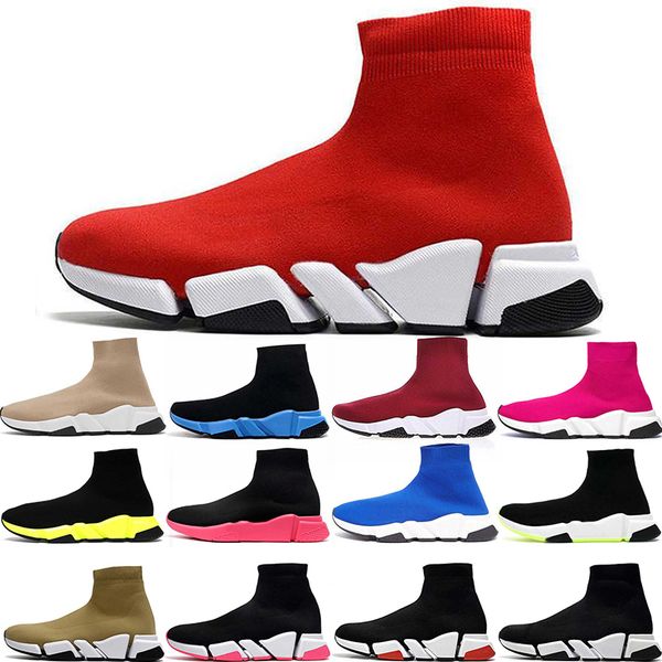 

fashion sock shoes speed trainer black pink blue clear sole volt glitter green grey red volt men women walking sneakers trainers 36-45