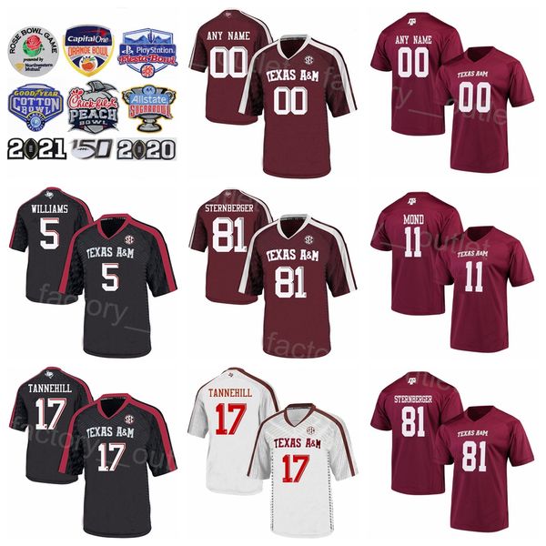 

ncaa football texas a&m aggies college jersey 17 ryan tannehill 9 dat nguyen 76 luke joeckel 81 jace sternberger 11 kellen mond 5 trayveon w, Black