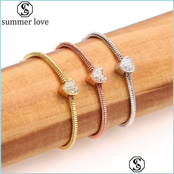 

chain love heart bracelet sier gold rose plated adjustable bracelets for women girls statement jewelry gift-z drop delivery 2022 dhkjs, Black
