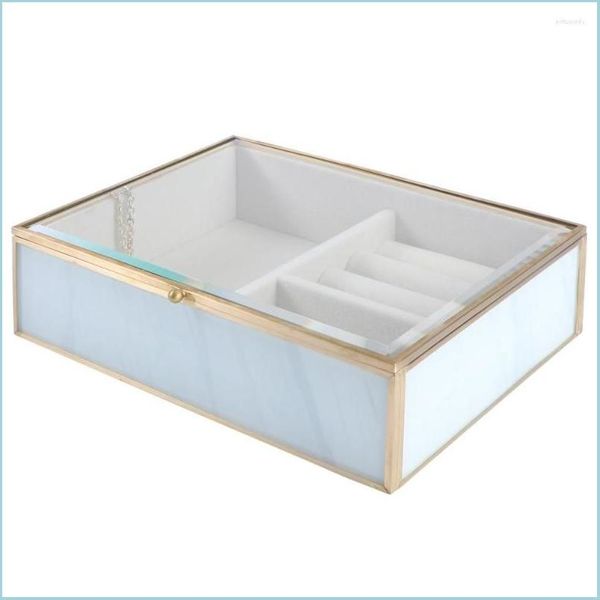 

jewelry pouches bags jewelry pouches 1pc deskstorage container divided organizer box drop delivery 2022 packaging display dhjh0, Pink;blue