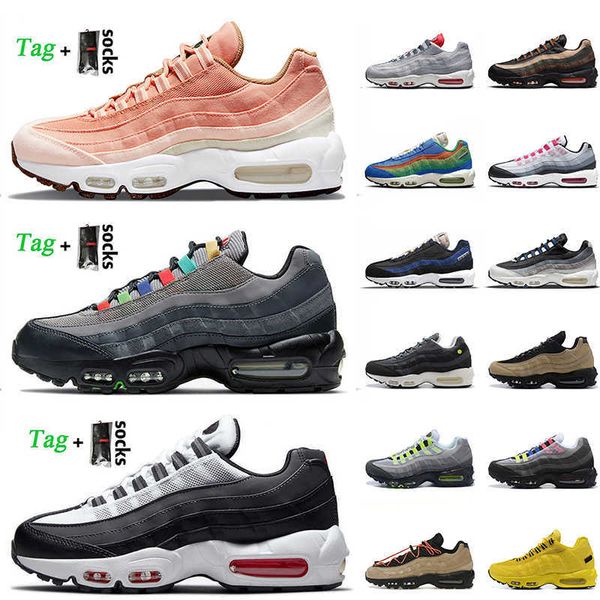 

running shoes sneakers multi amax trainers 95s cushion with socks airsmax greedy iron grey dark army pink triple black white 2022