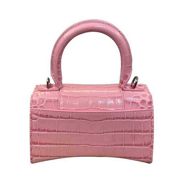 

bag designer balencigas handbags hourglass b leather women's 2021e single shoulder diagonal hand crocodiless small square