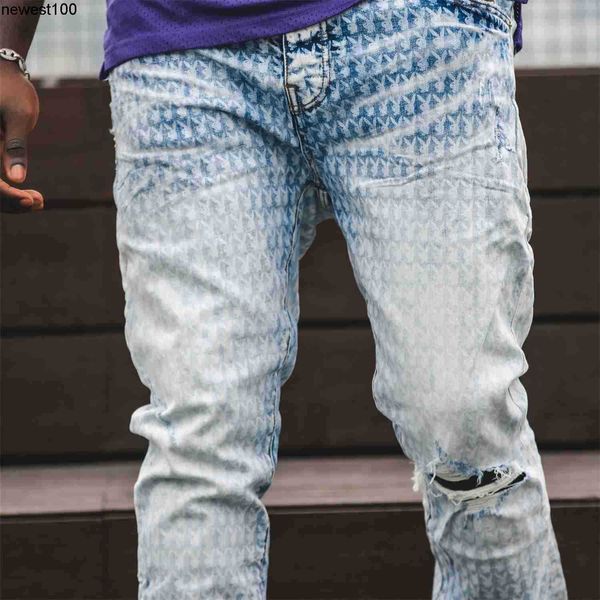 

designer men's loose jeans new amirs fashion brand jeans men, Blue
