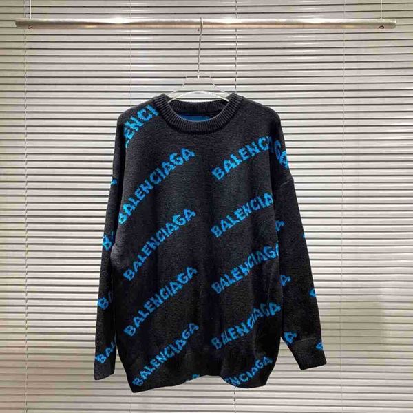 

winter cardigan sweater autumn balencigass new classic women letter jacquard loose casual men's women's style r088, White;black