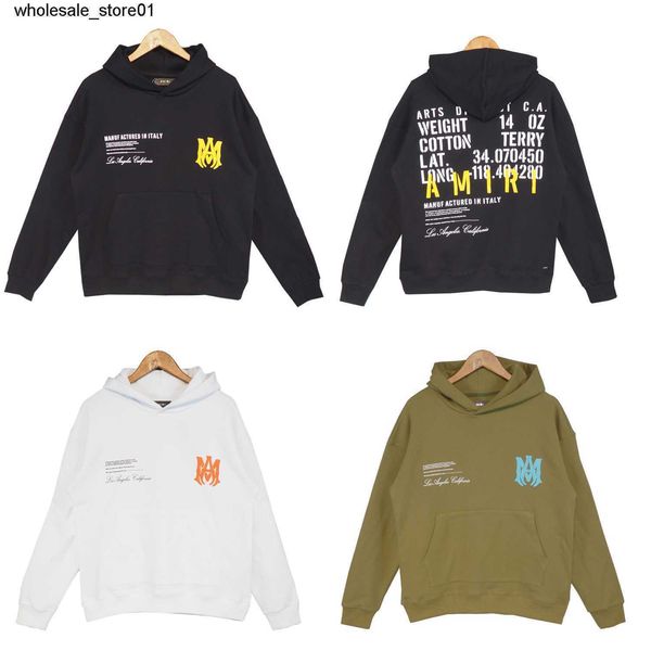 

new men's hoodies designer sweatshirts fashion amirs fried street poster letter pattern printed couple's sweater streetwear hooded, Black