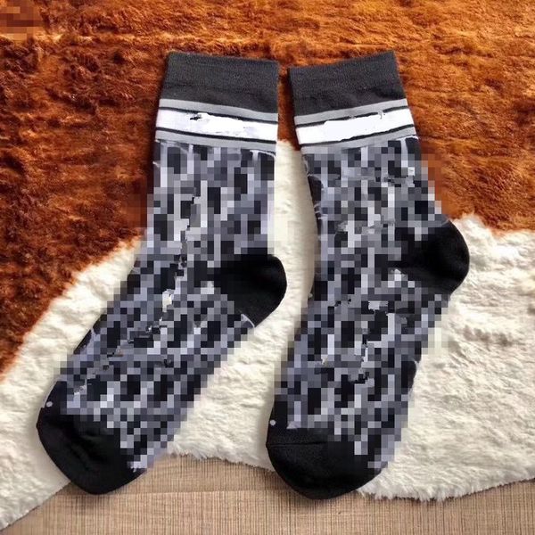 

2022 designer socks luxury mens womens cotton sock classic letter comfortable 01, Black
