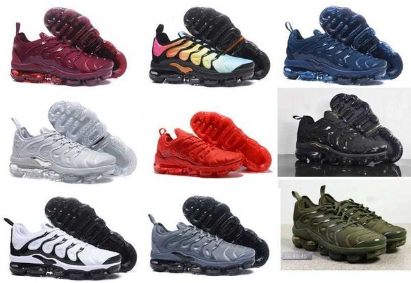 

2018 plus tn designer running shoes off new olive in metallic white silver colorways for mens womens triple black basketball