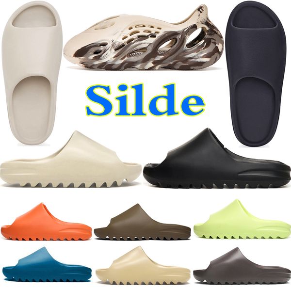 

designer slides slippers form runner sandal beach wonen slipper shoes desert sand earth brown enflame orange pure soot outdoor indoor onyx b, Black