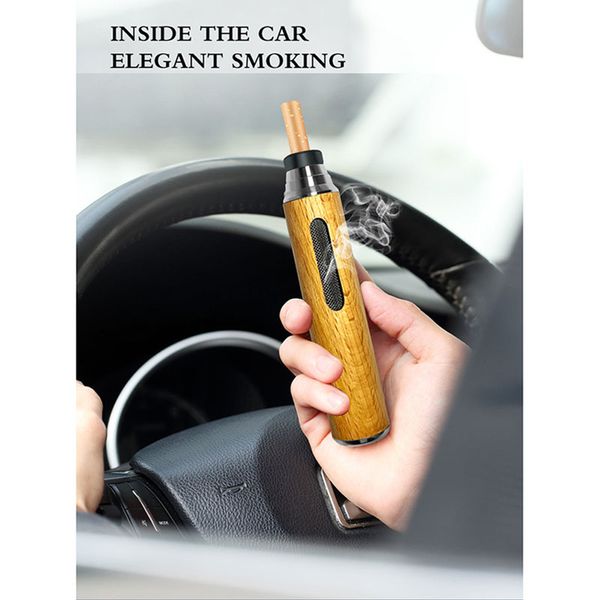 

car portable ashtray black walnutdoes not drop the ash with travel ashtray