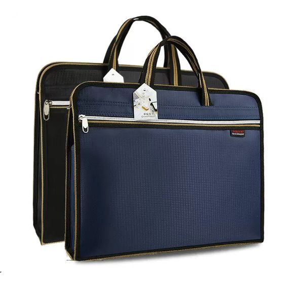 

briefcase a4 document oxford cloth stereoscopic portfolio portable office meeting multi-functional lapbag waterproof q0112 p2203018