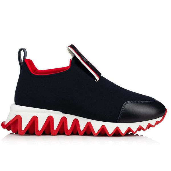 

luxury classic dress shoes loubi shark tiketa run flat bottoms fashion outdoor sports couple party men women elastikid leather, Black
