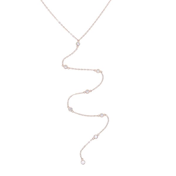 

925 sterling silver cz link long chain necklace jewelry women bijoux simple sweater necklaces new fashion y shape lariat ladies