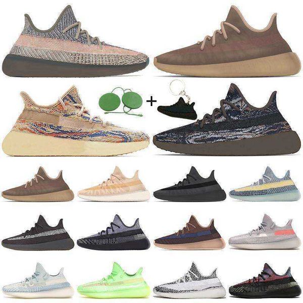 

running shoes sports trainer mono ice clay mist ash blue stone pearl zebra oreo tail light cinder israfil v2 yezzzy, Black