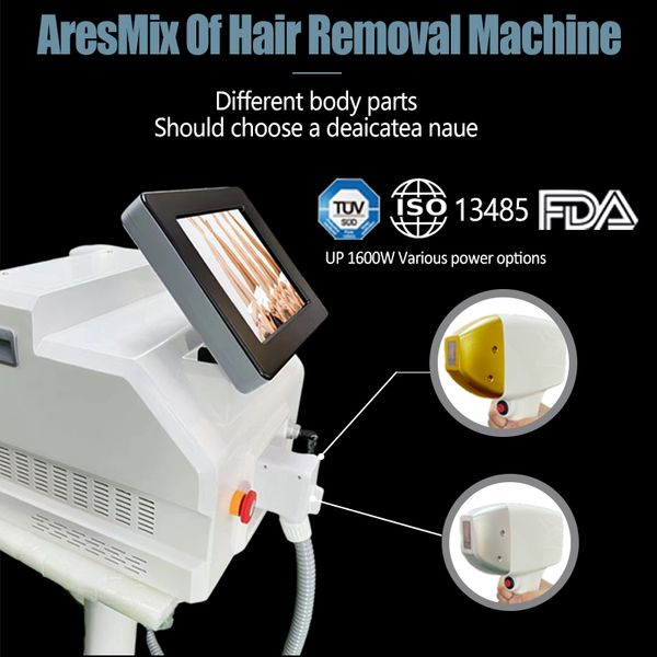 

portable ice titanium 755nm 808nm 1064nm diode laser hair removal machine desktop, Black