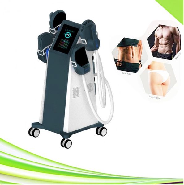 

ems body sculpt slim muscle stimulator machine fat melting 4 handle electro therapy deep butt back leg magnetic muscles stimulation ems slim