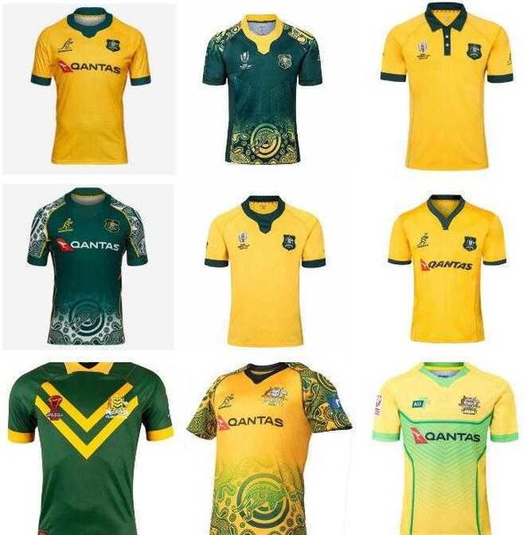 

18 19 20 21 australia rugby jerseys home and away kangaroos wallaby size s-3xl maillot de national league, Black;gray