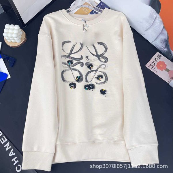 

men's hoodies sweatshirts designer hoody loewss luxury sense autumn winter new bred capsule coalball spirit sweater men womenlong sleev, Black